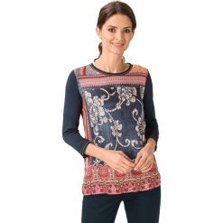 Desigual Granada Koszulka Niebieski. Niebieskie bluzki damskie Desigual, m, z aplikacjami, z elastanu, bez kołnierzyka, z długim rękawem. Za 218,95 zł.