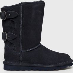 Bearpaw - Śniegowce Clara. Niebieskie śniegowce damskie marki Bearpaw, z wełny, bez zapięcia. W wyprzedaży za 399,90 zł.