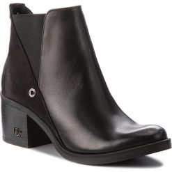 Botki CARINII - B3705/N E50-360-POL-861. Czarne buty zimowe damskie marki Carinii, z nubiku, na obcasie. Za 349,00 zł.