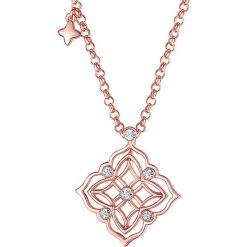 Pozłacany naszyjnik z zawieszką - dł. 41,5 cm. Żółte naszyjniki damskie Stylowa biżuteria, z kryształem, złote. W wyprzedaży za 55,95 zł.
