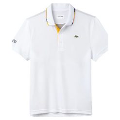 Koszulka polo w kolorze białym. Białe koszulki męskie Lacoste, s, z haftami, polo, bez rękawów. W wyprzedaży za 277,95 zł.