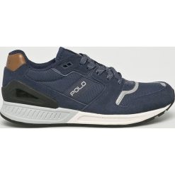 Polo Ralph Lauren - Buty. Niebieskie buty sportowe męskie marki Polo Ralph Lauren, ze skóry, na sznurówki. Za 499,90 zł.