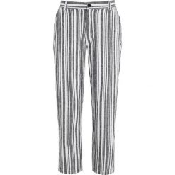 Cellbes Pasiaste spodnie lniane w paski female ze wzorem 40. Spodnie damskie Cellbes, na lato, w paski, z tkaniny, eleganckie, z podwyższonym stanem. W wyprzedaży za 109,00 zł.