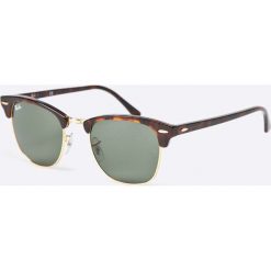 Ray-Ban - Okulary Clubmaster. Pomarańczowe okulary przeciwsłoneczne męskie Ray-Ban, z acetatu. W wyprzedaży za 399,90 zł.