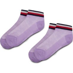 Zestaw 2 par niskich skarpet damskich TOMMY HILFIGER - 393001001 174 Pink Combo 174. Fioletowe skarpetki damskie TOMMY HILFIGER, bez wzorów, z bawełny. Za 39,99 zł.