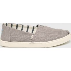 Toms - Espadryle. Szare espadryle damskie marki Toms, bez wzorów, z gumy, bez obcasa. Za 259,90 zł.