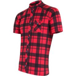 Sensor Koszulka Rowerowa Square Red M. Czerwone koszulki sportowe męskie marki Sensor, m, z krótkim rękawem. Za 179,00 zł.