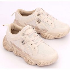 Brązowe Buty sportowe beżowe BD-5 Beige. Pomarańczowe buty sportowe damskie ButyModne, bez wzorów, z tkaniny, sportowe. Za 75,96 zł.