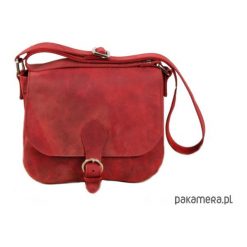 Torebka Juliett - kolor wiśnia. Czerwone torebki klasyczne damskie marki Pakamera, z nubiku. Za 299,00 zł.
