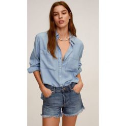 Mango - Szorty jeansowe Hailey. Niebieskie szorty damskie Mango, bez wzorów, z bawełny, casualowe. Za 89,90 zł.