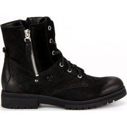 Czarne Stylowe Workery VINCEZA. Czarne botki damskie Vinceza, na co dzień, na zimę, ze skóry, eleganckie, na wysokim obcasie, na obcasie, na sznurówki. W wyprzedaży za 309,00 zł.