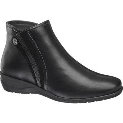 Botki damskie Easy Street czarne. Czarne botki damskie na obcasie Easy Street, z materiału, street, na zamek. Za 119,90 zł.
