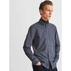 Bawełniana koszula slim fit - Szary. Szare koszule męskie na spinki Reserved, m, z bawełny. Za 69,99 zł.