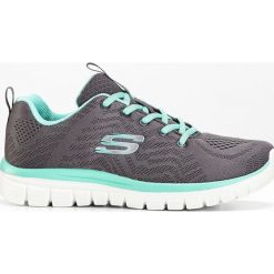 Sneakersy Skechers z pianką Memory bonprix szaro-miętowy. Szare sneakersy damskie bonprix. Za 199,99 zł.