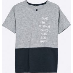 Name it - T-shirt dziecięcy 122-164 cm. Szare t-shirty męskie marki Name it, m, z nadrukiem, z bawełny, z okrągłym kołnierzem. W wyprzedaży za 39,90 zł.