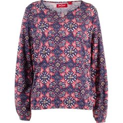 Shirt z nadrukiem, długi rękaw bonprix lila-dymny różowy. Fioletowe koszulki damskie bonprix, z nadrukiem, z okrągłym kołnierzem, z długim rękawem. Za 37,99 zł.