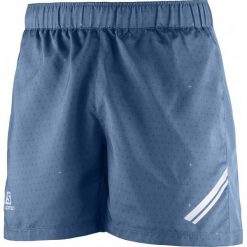 Salomon Agile Short M Vintage In/Dress Blue/Lime L. Niebieskie spodenki sportowe męskie marki Salomon, sportowe. W wyprzedaży za 119,00 zł.