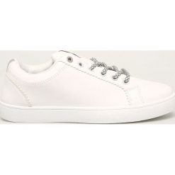 Answear - Buty. Białe buty sportowe damskie ANSWEAR, bez wzorów, ze skóry ekologicznej, sportowe. W wyprzedaży za 69,90 zł.