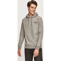 Napapijri - Bluza. Czarne bluzy męskie Napapijri, xl, z nadrukiem, z elastanu, z kapturem, bez rękawów, z kapturem. Za 399,90 zł.