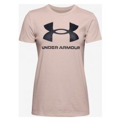 Under Armour Live Sportstyle Graphic Koszulka Beżowy. Brązowe koszulki damskie Under Armour, s, z nadrukiem, z bawełny, bez kołnierzyka, z krótkim rękawem. Za 119,95 zł.