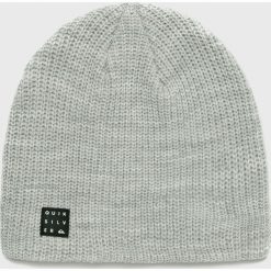 Quiksilver - Czapka. Szare czapki męskie Quiksilver, na zimę, bez wzorów, z dzianiny. W wyprzedaży za 49,90 zł.