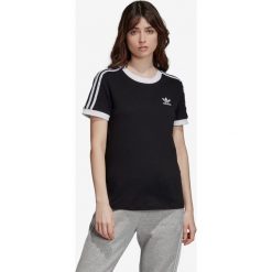 Adidas Originals 3-Stripes Koszulka Czarny. Czarne koszulki damskie adidas Originals, s, z haftami, z bawełny, bez kołnierzyka. Za 128,95 zł.