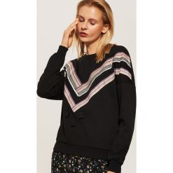 Bluza z ozdobnymi taśmami - Czarny. Czarne bluzy damskie House, l. Za 89,99 zł.