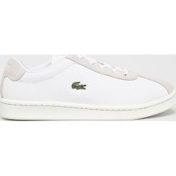 Lacoste - Buty. Białe buty sportowe damskie Lacoste, ze skóry, sportowe. W wyprzedaży za 199,90 zł.