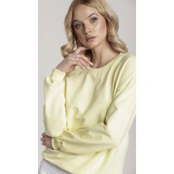 Żółta Bluza Pirenise. Żółte bluzy damskie Renee, xl, bez wzorów, z dzianiny, z długim rękawem, długie, bez kaptura. Za 69,99 zł.