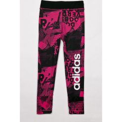 Adidas Performance - Legginsy dziecięce 110-170 cm. Różowe spodnie dziewczęce adidas Performance, bez wzorów, z elastanu, climalite (adidas). W wyprzedaży za 89,90 zł.