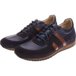 Buty Granatowe Delphi. Pomarańczowe buty sportowe męskie LANCERTO, z bawełny, bez zapięcia. W wyprzedaży za 249,90 zł.