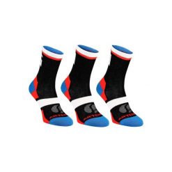 Skarpety sportowe RS160 3 pary. Niebieskie skarpetki damskie marki ARTENGO, z elastanu. W wyprzedaży za 11,99 zł.