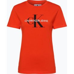 Calvin Klein Jeans - T-shirt damski, pomarańczowy. Niebieskie t-shirty damskie marki Orsay, xs, w grochy, z dzianiny. Za 149,95 zł.