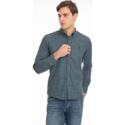 Koszula w kolorze zielonym ze wzorem. Zielone koszule męskie Denim Culture, m, z haftami, z bawełny, z klasycznym kołnierzykiem, bez rękawów. W wyprzedaży za 124,95 zł.