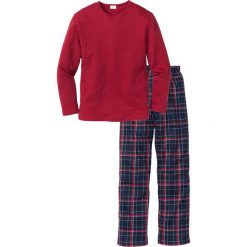 Piżama bonprix czerwony w kratę. Czerwone piżamy męskie bonprix, xl, bez wzorów, bez rękawów. Za 69,99 zł.