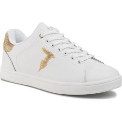 Sneakersy TRUSSARDI JEANS - 79A00469 W626. Białe półbuty damskie Trussardi Jeans, z jeansu. Za 579,00 zł.