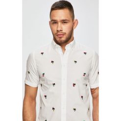 Tommy Hilfiger - Koszula. Białe koszule męskie TOMMY HILFIGER, xl, bez wzorów, z bawełny, casualowe, button down, z krótkim rękawem. W wyprzedaży za 269,90 zł.