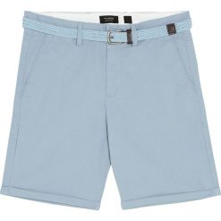 Jednokolorowe bermudy z paskiem. Szare spodenki i szorty męskie Pull&Bear, m, bez wzorów. Za 89,90 zł.