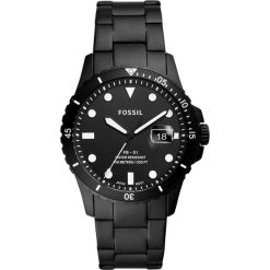 Fossil - Zegarek FS5659. Czarne zegarki męskie Fossil, ze stali. W wyprzedaży za 499,90 zł.
