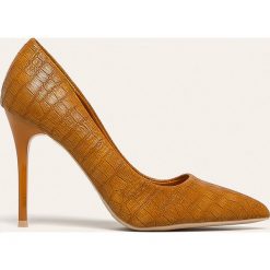 Glamorous - Szpilki. Żółte szpilki Glamorous, bez wzorów, ze skóry ekologicznej, bez obcasa, na obcasie, bez zapięcia. W wyprzedaży za 119,90 zł.