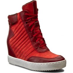 Sneakersy SIMEN - 0363 Sovage Bordo/S1924/W.Moro 5. Czerwone półbuty damskie marki Simen, na co dzień, moro, ze skóry, bez obcasa, na koturnie, bez zapięcia. W wyprzedaży za 229,00 zł.