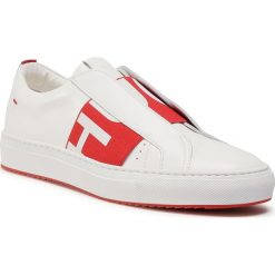 Sneakersy HUGO - Futurism Low Cut 50435384 10201909 01 Bright Red 628. Białe półbuty damskie HUGO, bez wzorów, ze skóry, bez obcasa, na płaskiej podeszwie, bez zapięcia. Za 849,00 zł.