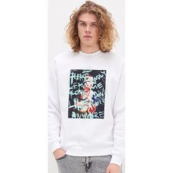 Bluza z graffiti - Biały. Białe bluzy męskie House, s, bez wzorów, bez kołnierzyka, bez rękawów, bez kaptura. Za 89,99 zł.
