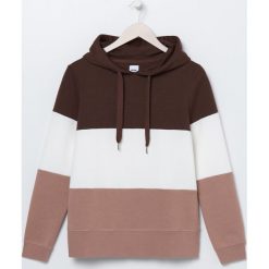 Bluza z kapturem - Brązowy. Pomarańczowe bluzy damskie Sinsay, s, bez wzorów, bez rękawów, z kapturem. Za 39,99 zł.