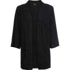 Wdzianko koszulowe bonprix czarny. Czarne żakiety damskie bonprix, bez wzorów. Za 74,99 zł.