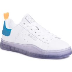 Sneakersy BIG STAR - FF274A431 White/Blue. Białe półbuty damskie BIG STAR, na co dzień, bez wzorów, ze skóry ekologicznej, retro, bez obcasa, na płaskiej podeszwie, bez zapięcia. Za 169,00 zł.