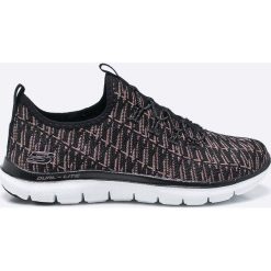 Skechers - Buty. Czarne buty sportowe damskie Skechers, bez wzorów, z materiału, sportowe. W wyprzedaży za 179,90 zł.