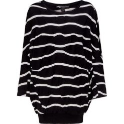 T-shirt Y-3. Czarne t-shirty damskie Y-3, w paski, z dzianiny, z okrągłym kołnierzem. Za 880,00 zł.