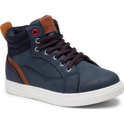 Sneakersy ACTION BOY - CM603-16 Navy. Niebieskie trampki chłopięce Action Boy, bez wzorów, ze skóry ekologicznej, bez zapięcia. Za 79,99 zł.