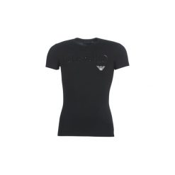 T-shirty z krótkim rękawem Emporio Armani CC716-111035-00020. Czarne t-shirty męskie Emporio Armani, xl, bez wzorów, bez kołnierzyka, krótkie. Za 189,00 zł.